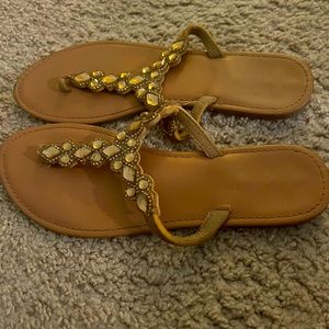 Gold sandals!